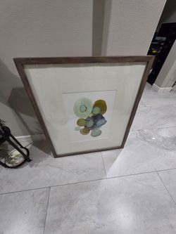 Framed Abstract Watercolor Wall Art