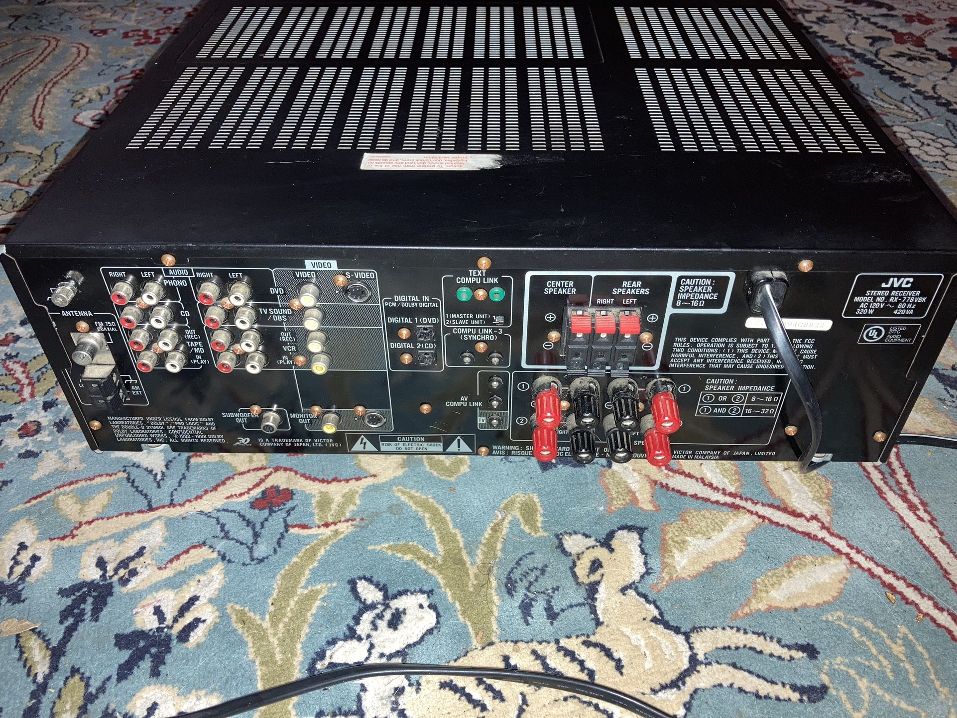 JVC RX778V Audio/Video Control Receiver for Sale in New Braunfels, TX