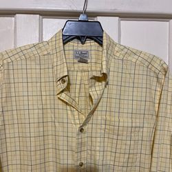 L.L.Bean Buttons Down Wrinkle Free Long Sleeve Men’s Shirt Size L