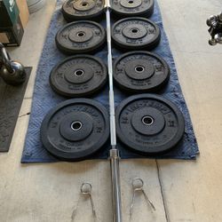 Bumper Weights Set With Bar