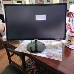 curved Samsung monitor works great