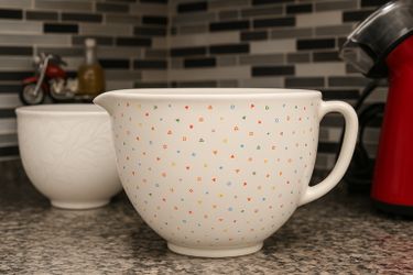 KitchenAid Ceramic Mixer Bowl – Confetti Pattern, 5 Quart (KSM2CB5)