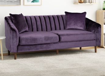 Contemporary Velvet Sofa 