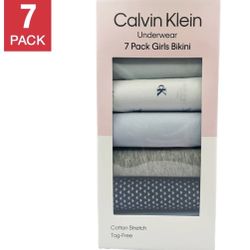 NWT Calvin Klein Girls’ Bikini Underwear 7-Pack, Multicolor XL