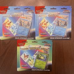 Pokémon Prismatic Evolutions Tech Sticker Collections – Set of 3