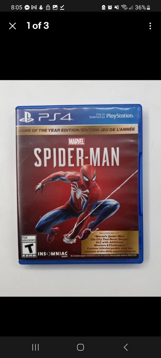 Spiderman ps4 $10