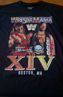 New Wrestle Mania Black T Shirt Men's Size Large