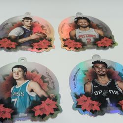Topps 2025 Holiday Mega Basketball Oversized Die-Cut Ornament Card Lot (8)