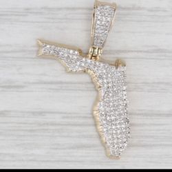 Florida Pendant 14k Real Diamond