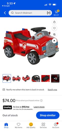 Paw patrol ride on toy