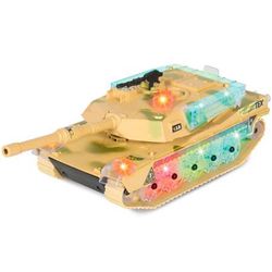 Kids Military Tank Toy w/Lights, Sound, Bump and Go Action