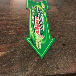 27 Inch Metal Mountain Dew Sign