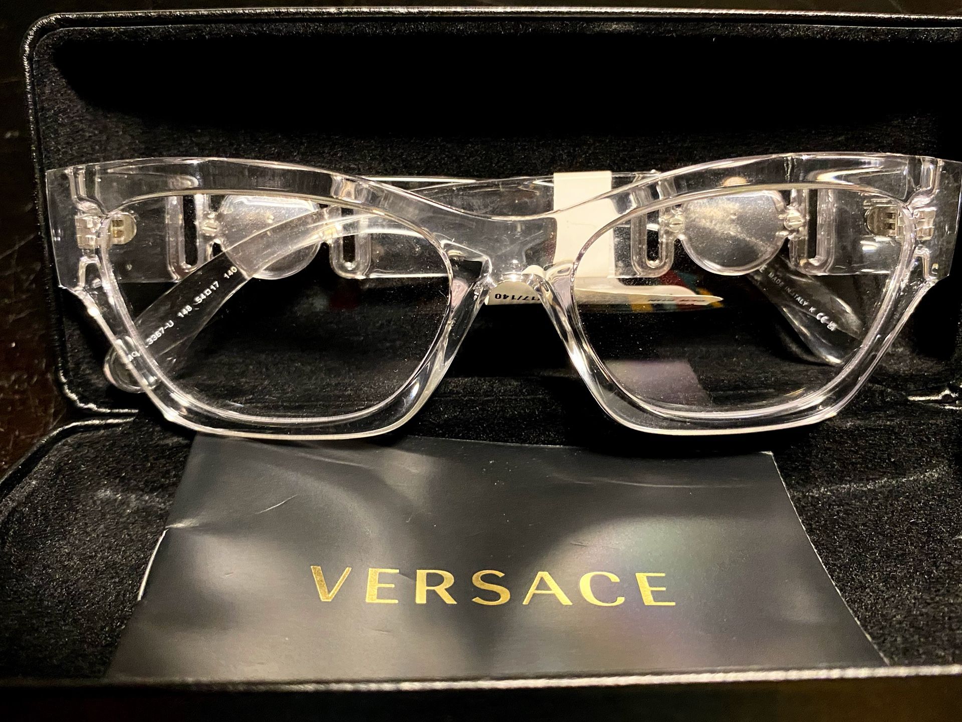 Clear Authentic Versace Frame Ready For RX Prescription Or For Fashion!!