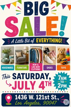 Yard sale, new and like new stuff