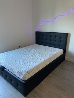 Full Leather Bed Frame Mattress