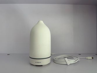 Vitruvi Stone Essential Oil Diffuser – White Ceramic