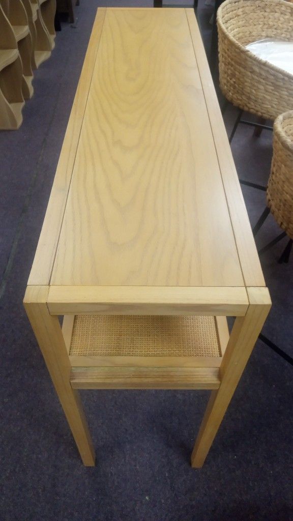 Rattan Wooden Console Table