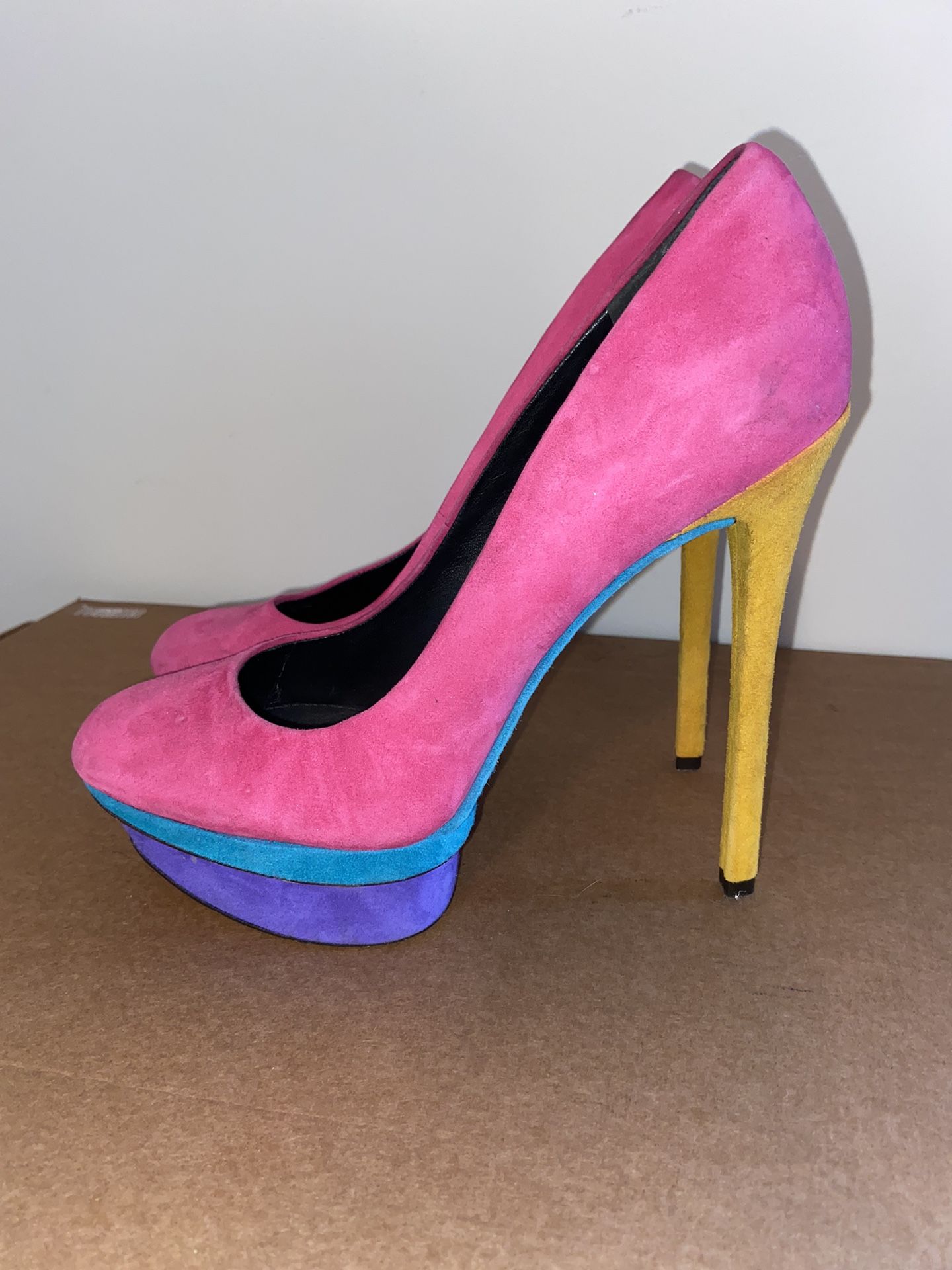 Brian Atwood Multi-Color Platform Heels