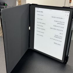 Kindle scribe 64gig, leather case & pen