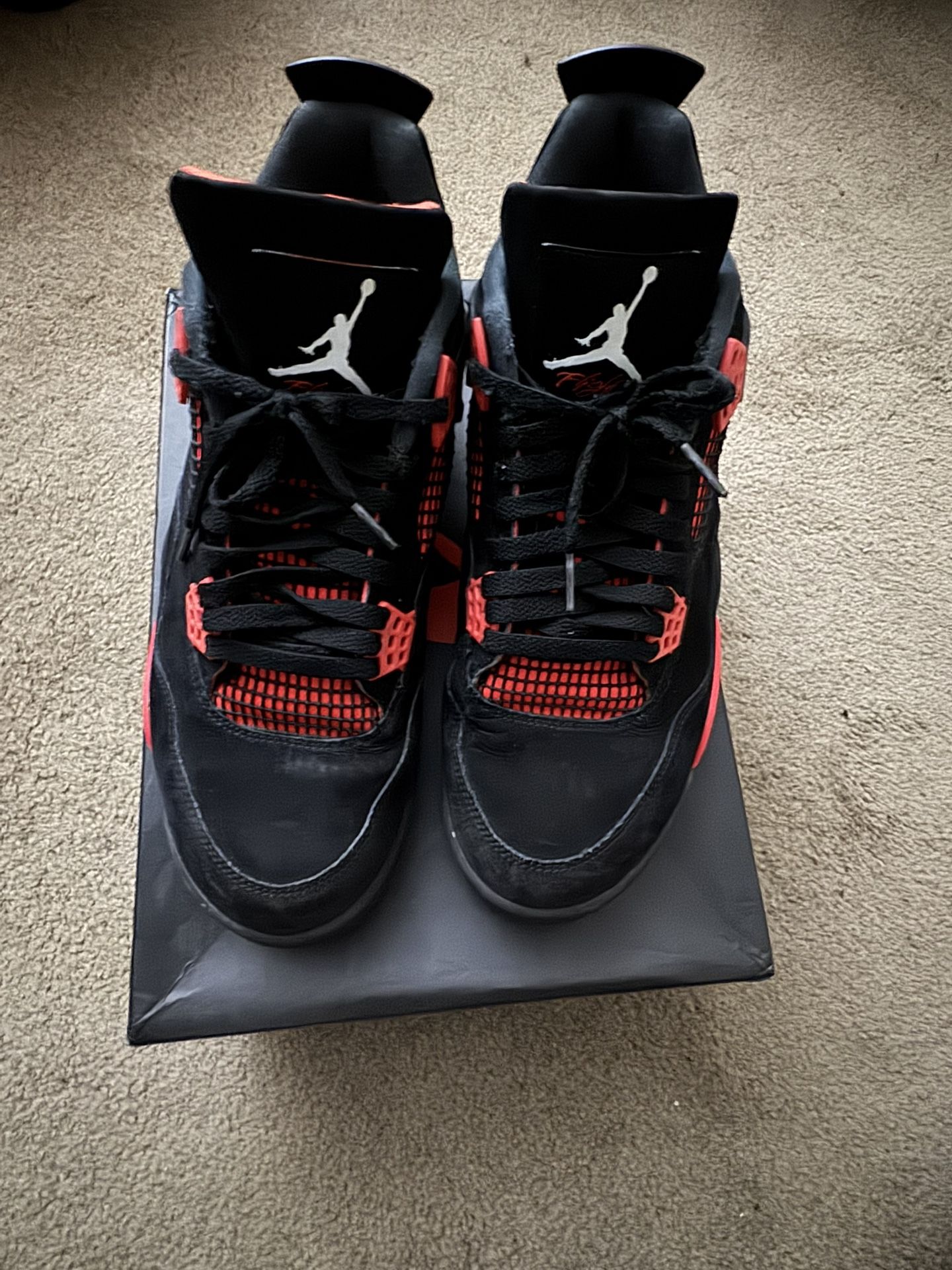Jordan 4 Red Thunders Size 12 Us Same Day Ship “used”