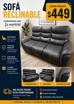 Sofá reclinable moderno