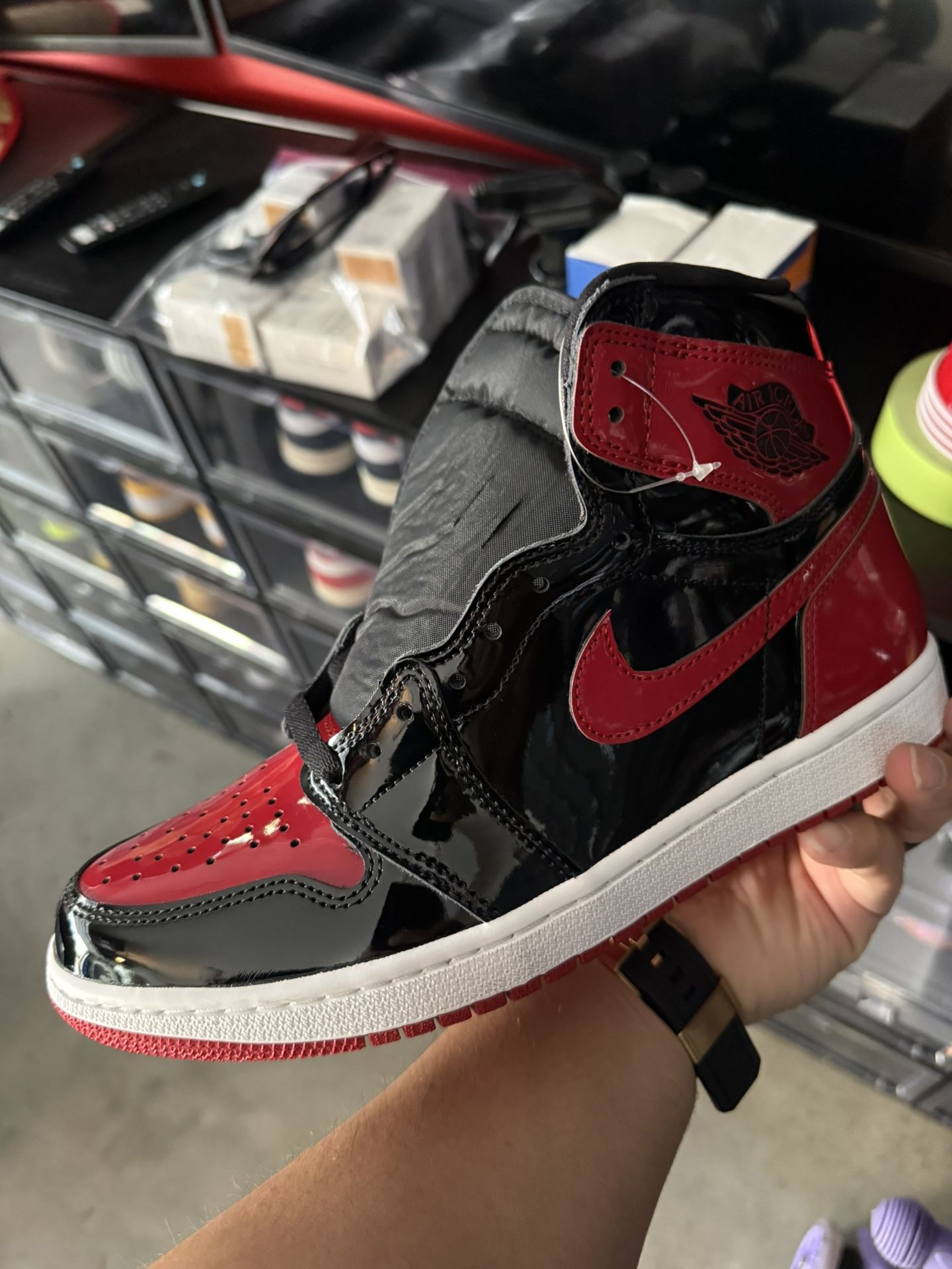 Jordan One Patent Leather Breads, Size 9 DS