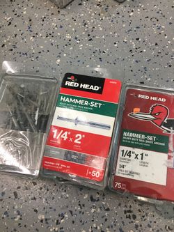 Red Head hammer set nail drive anchors