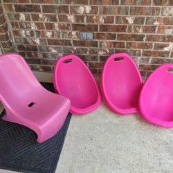 Pink Chairs Rocker Seats And Lounge For Toddlers To Kinder Approx. All $20. No Splitting 