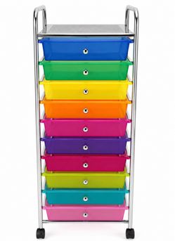 Like new 10-Drawer Rainbow Rolling Storage Cart / Organizer