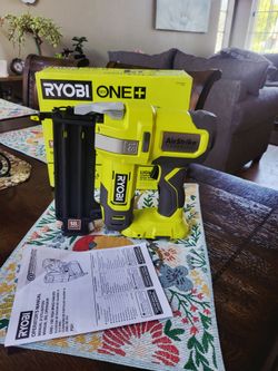 Ryobi 18V ONE+ AirStrike 18-gauge cordless brad nailer  Includes original box and operator's manual. Tool only, no battery.