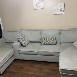 Sectional Sleeper Sofa+ Storage + Chaise 