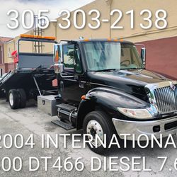 2004 INTERNATIONAL 4300 DT466 ROLLBACK 2O' JERRDAN BED 