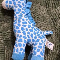 Vintage Beverly Hills Teddy Bear Blue Giraffe Plush Toy ~ 9"