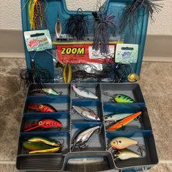 Bass Fishing Gear and Tackle Box