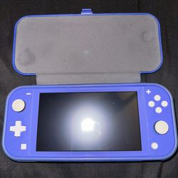 Nintendo Switch Lite - Blue with Matching Magnetic Flip Case and Screen Protector