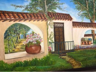 Medellin Colombia artisan painting .
