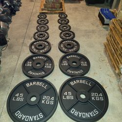 PRICE IS FIRM 
New in Box 
Olympic Plates-255lbs
Boxes are Unopened  Cash Only 