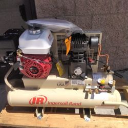 Ingersoll Rand Reciprocating 8 Gal. 135 Max PSI , 5.5 HP Honda Portable Gas Wheelbarrow  Air Compressor 