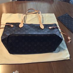 New Never Used Louis Vuitton Never Full Bag & Clutch 