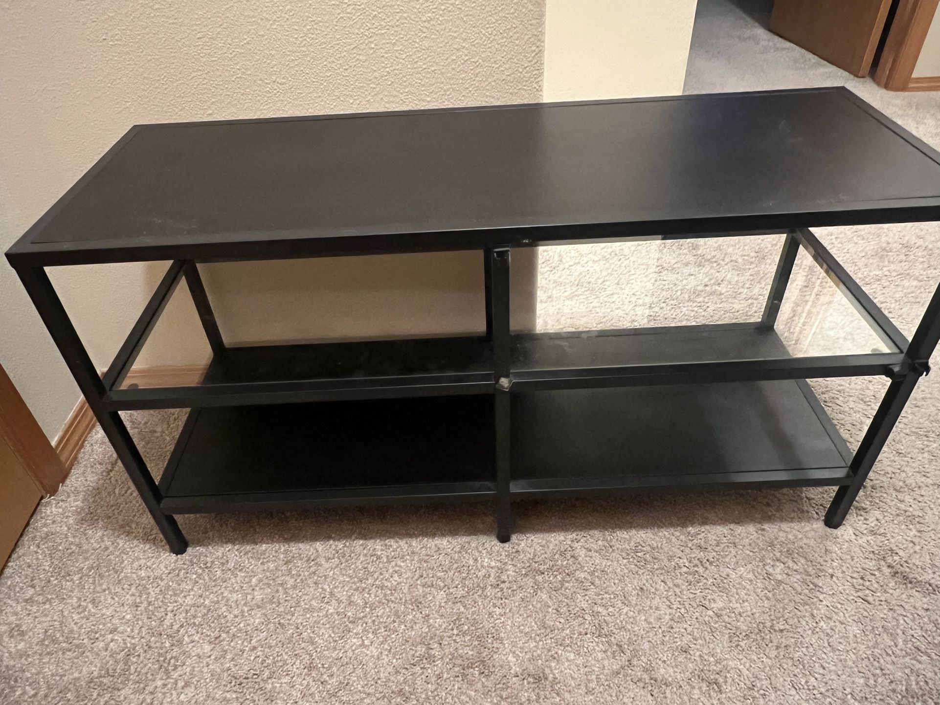 Black TV stand