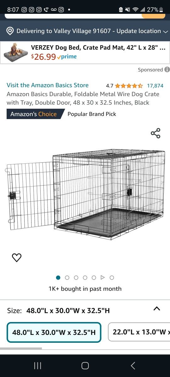 Large/ Medium dog Crate