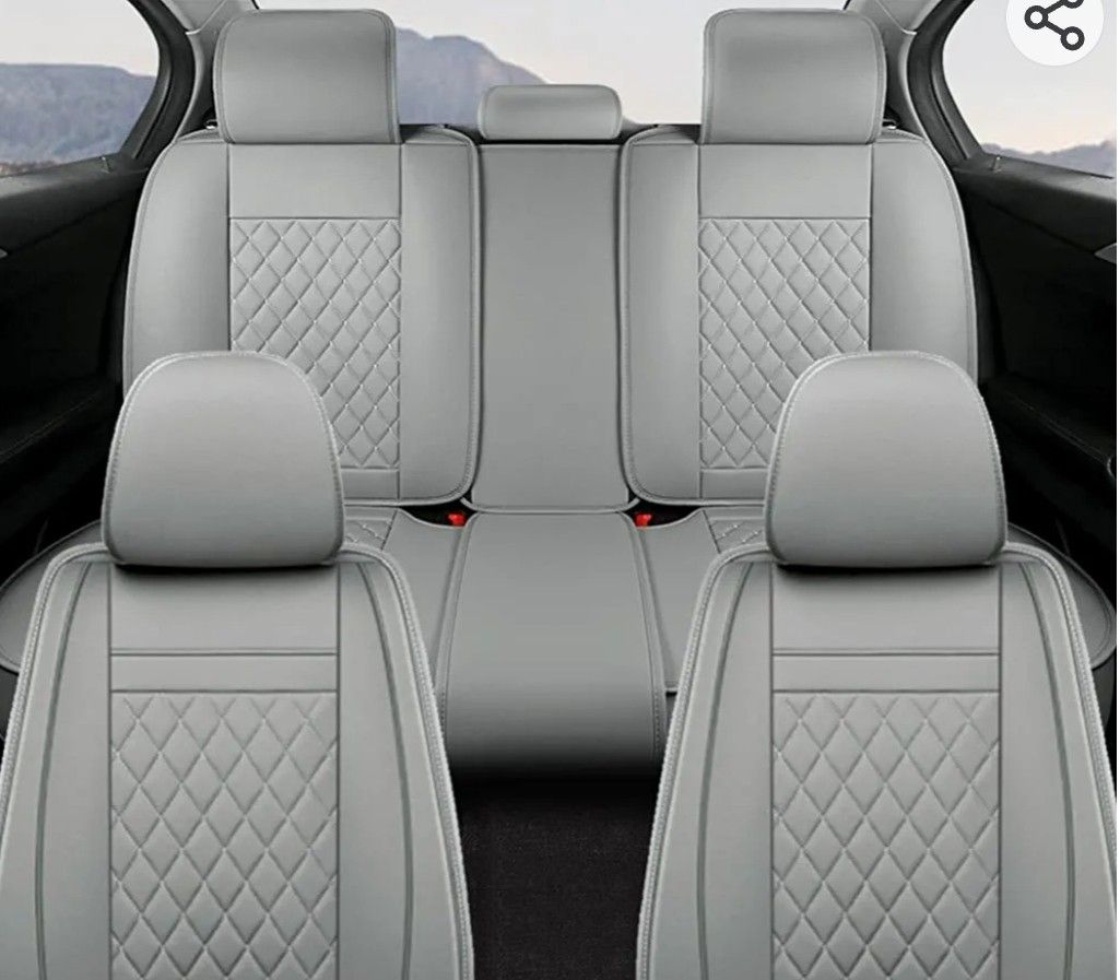 GIANT PANDA Rear Bench Cart Seat Covers 5 Pieces Gray Color 