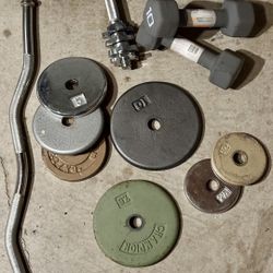 Curl Bar with Dumbbell Set (send Offer)