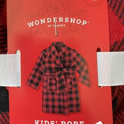 NWT Wondershop Kids Black & red Robe Size 4
