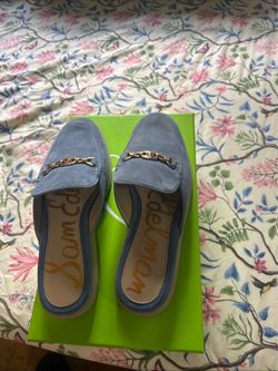 Sam elderman flat mules suede size 6.5