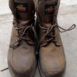 Thorogood Jobsite Series – 10" Waterproof Moc Toe – Composite Safety Toe Men's Durable Work Boots for Tough Outdoor Jobs