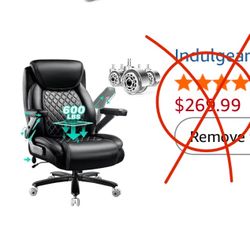 New Large Heavy Duty Office Chair with 5D Flip Arms, Big and Tall Office Chair with Pocket Spring Cushion, Extra Wide Desk Chair with Adjustable Lumba