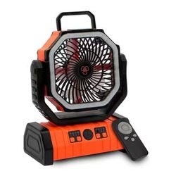 Outdoor Fan F6 – personal portable fans rechargeable with LED light & remote control – travel fan hand fan foldable