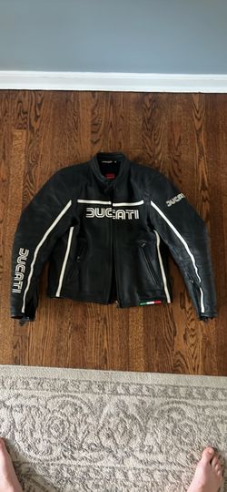 Ducati by Dainese 80s Retro-style Motorcycle Jacket with Armor