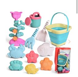 Fun Little Toys Sandbox Toys with Collapsible Bucket